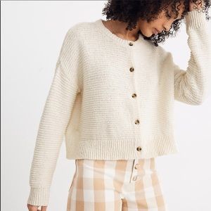 Madewell Deville Cardigan Sweater In Cloud Lining